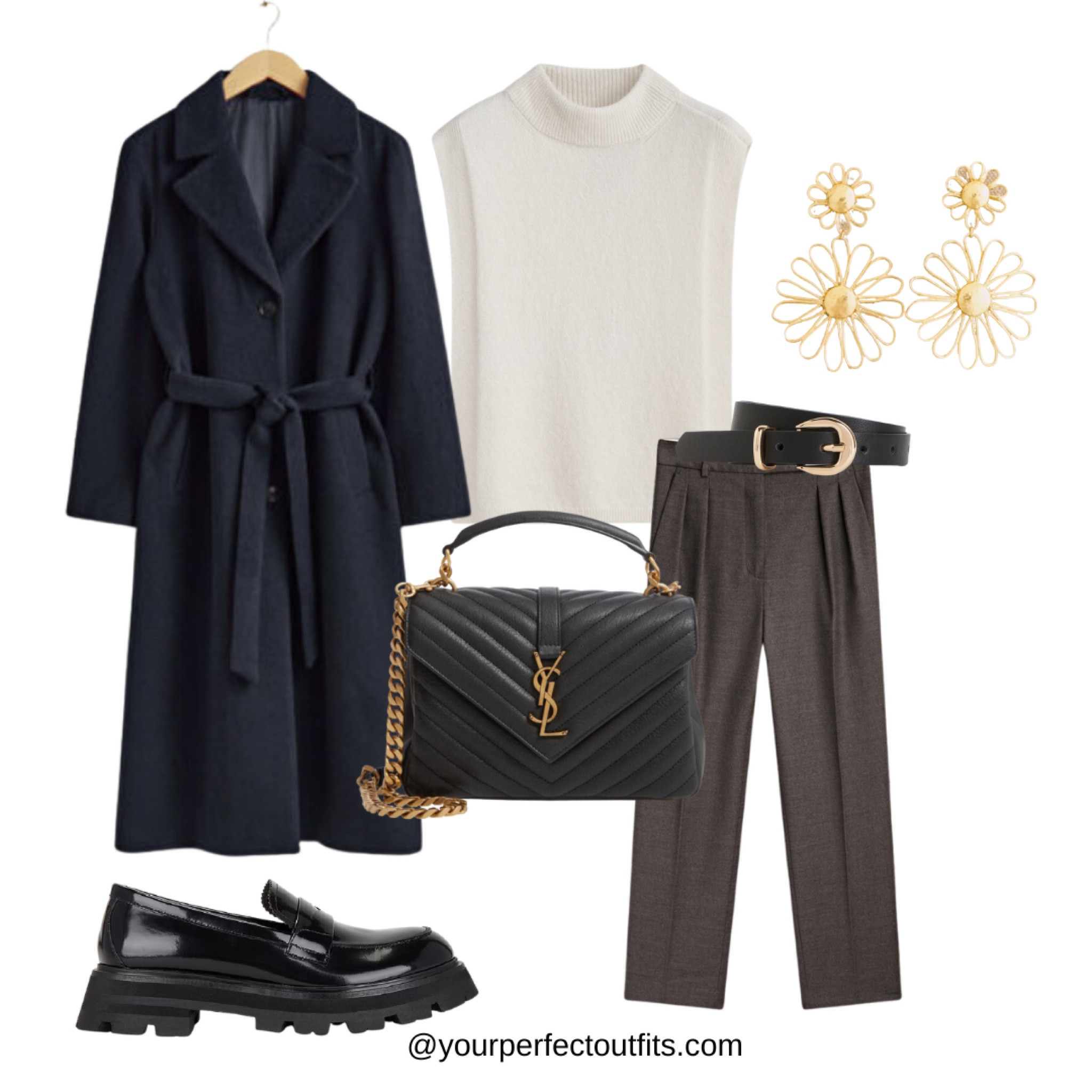 Love this cute fall outfit style 
Tailored pant 
Blue trench 
Luxury bag 
Black loafers 

#LTKSeasonal #LTKfindsunder100 #LTKHoliday