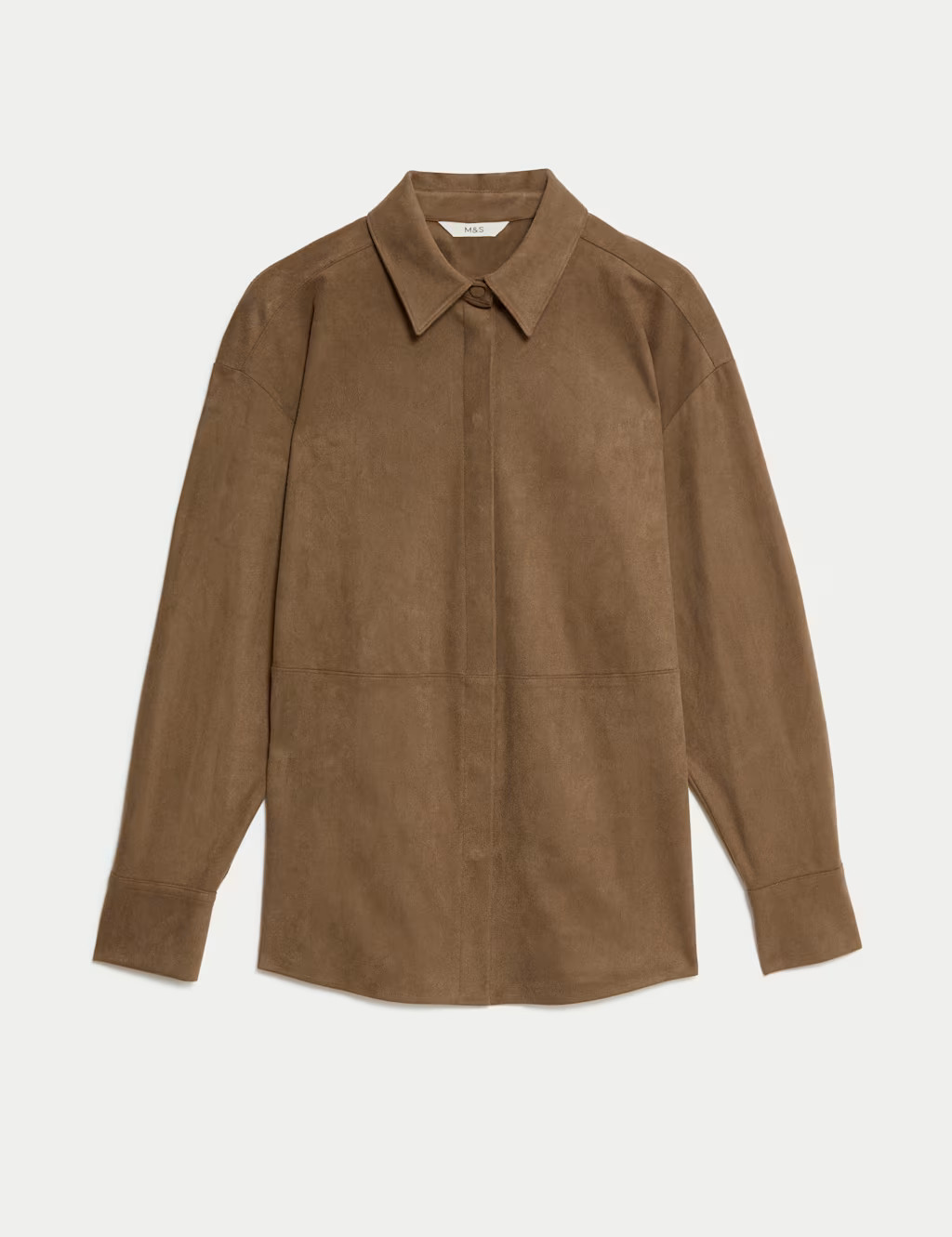 Suede Collared Button Through Shirt | Marks & Spencer (UK)