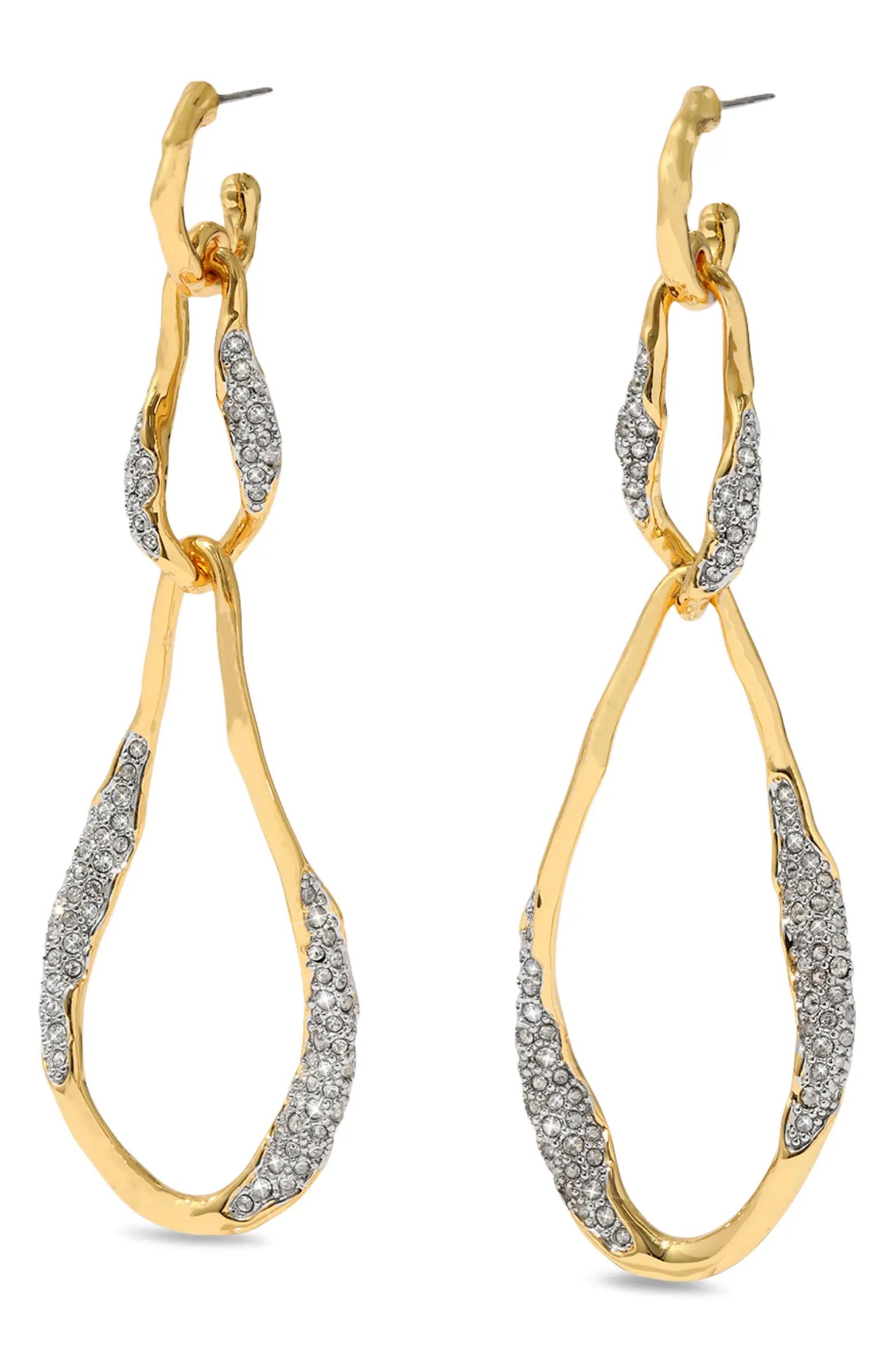 Alexis Bittar Solanales Crystal Linear Link Drop Earrings | Nordstrom | Nordstrom