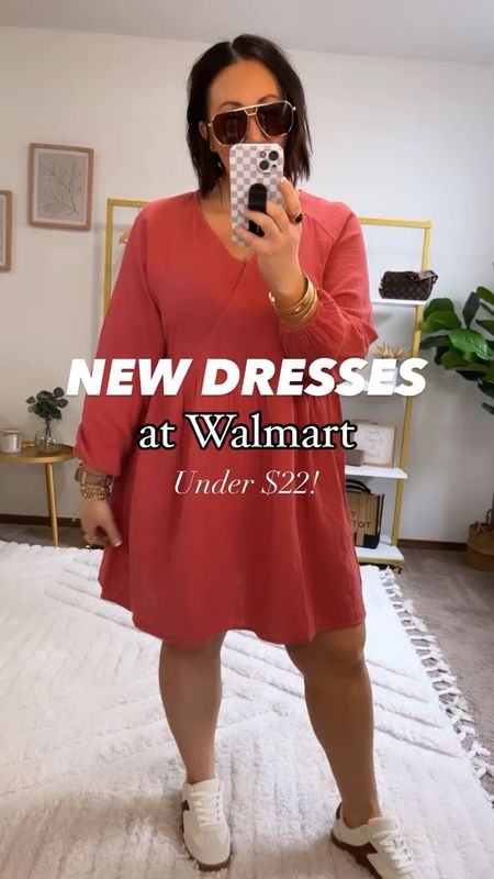 The cutest new dresses for spring and both under $22!  Wearing a large in both. Just go with your normal size in these!  ☀️

#LTKmidsize #LTKfindsunder50 #LTKSeasonal