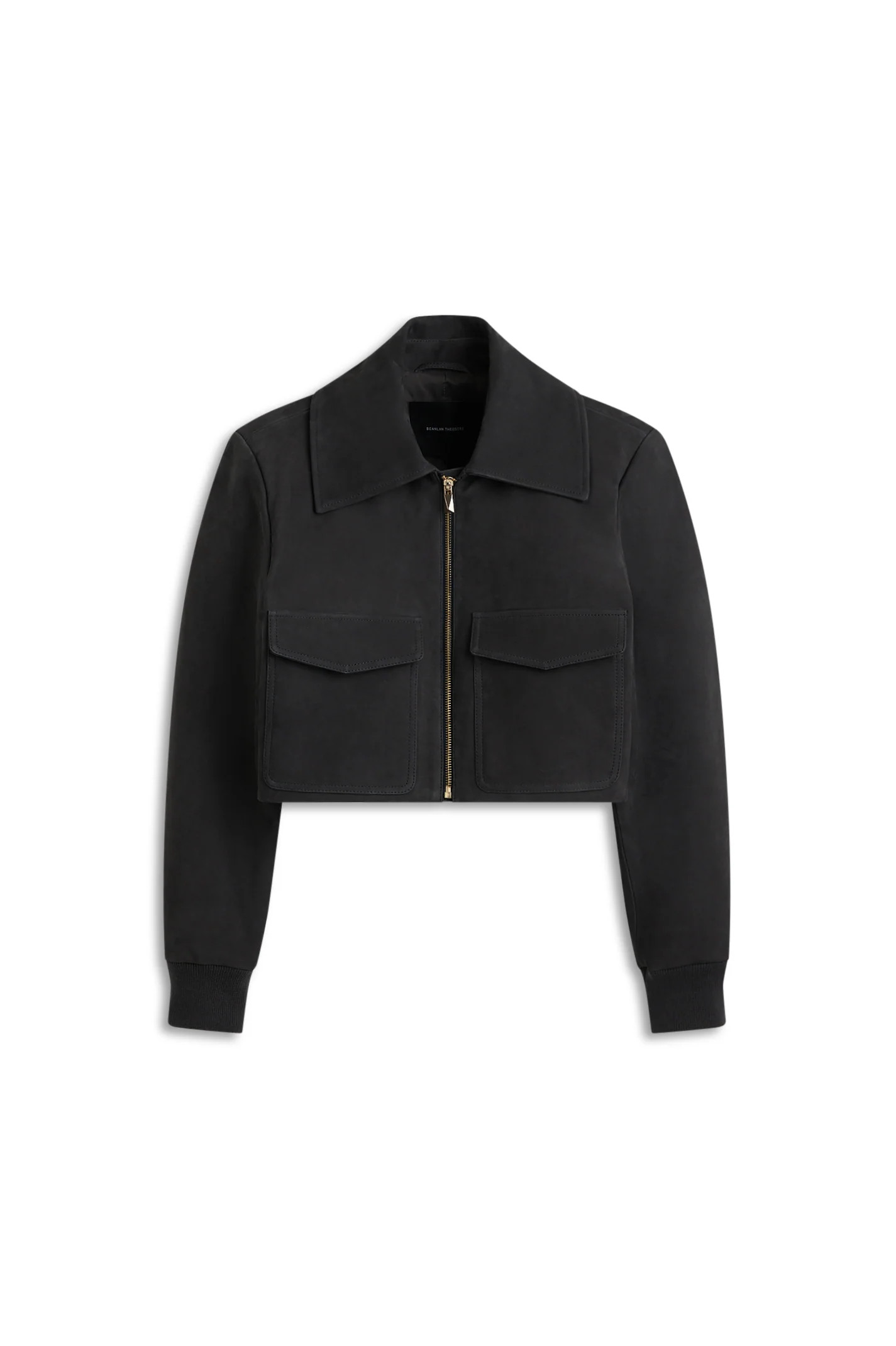 CROPPED PATCH POCKET JACKET - ANTHRACITE - Scanlan Theodore | Scanlan Theodore AU