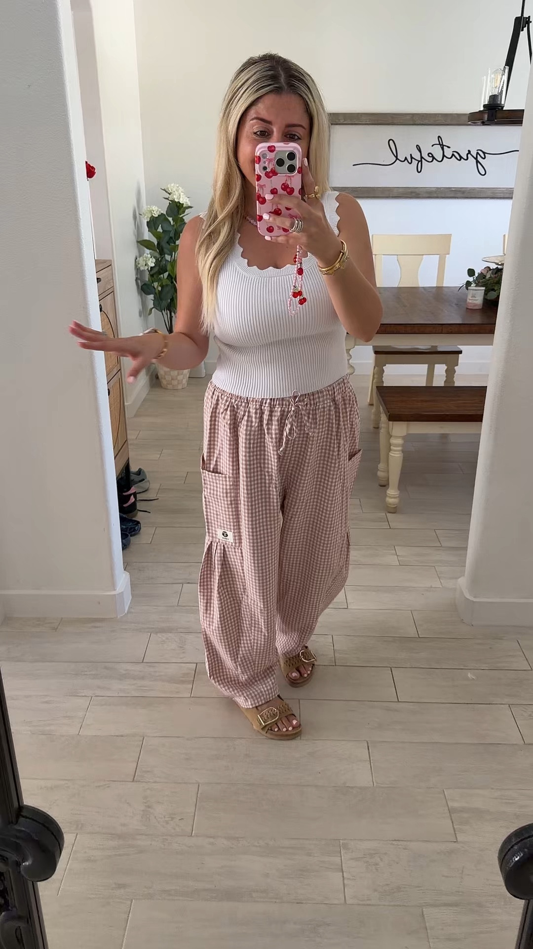 Amazon outfit on sale! 
Size small
Sandals tts
Linen barrel pants
Tank 
Spring and summer outfit 

#LTKSaleAlert #LTKootd