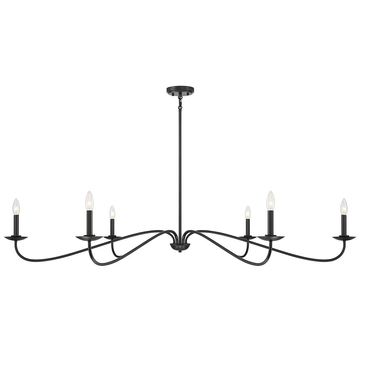 62 Inch 6 Light Chandelier by Meridian Lighting | 1800 Lighting