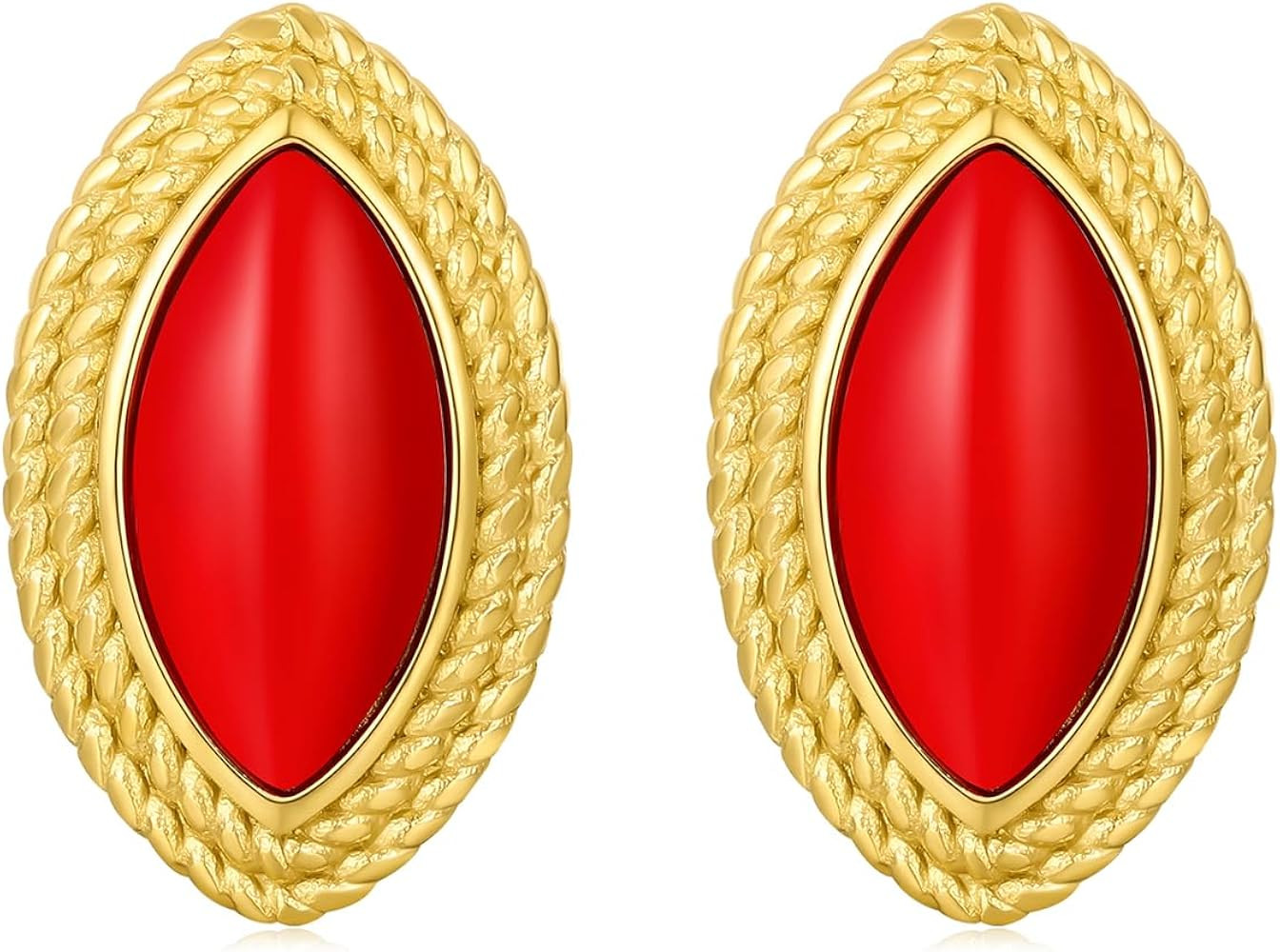 Chunky Gold Square Earrings Vintage Earrings for Women Big Square Earrings Statement Geometric St... | Amazon (US)