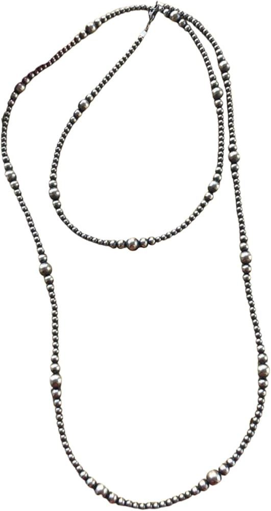 48" "Navajo Style" Sterling Pearls | Amazon (US)