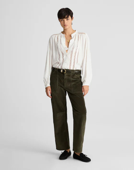 The Darted Barrel-Leg Utility Pant in Corduroy | Madewell