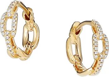Stax Chain Link Huggie Hoop Earrings with Diamonds in 18K Gold | Nordstrom
