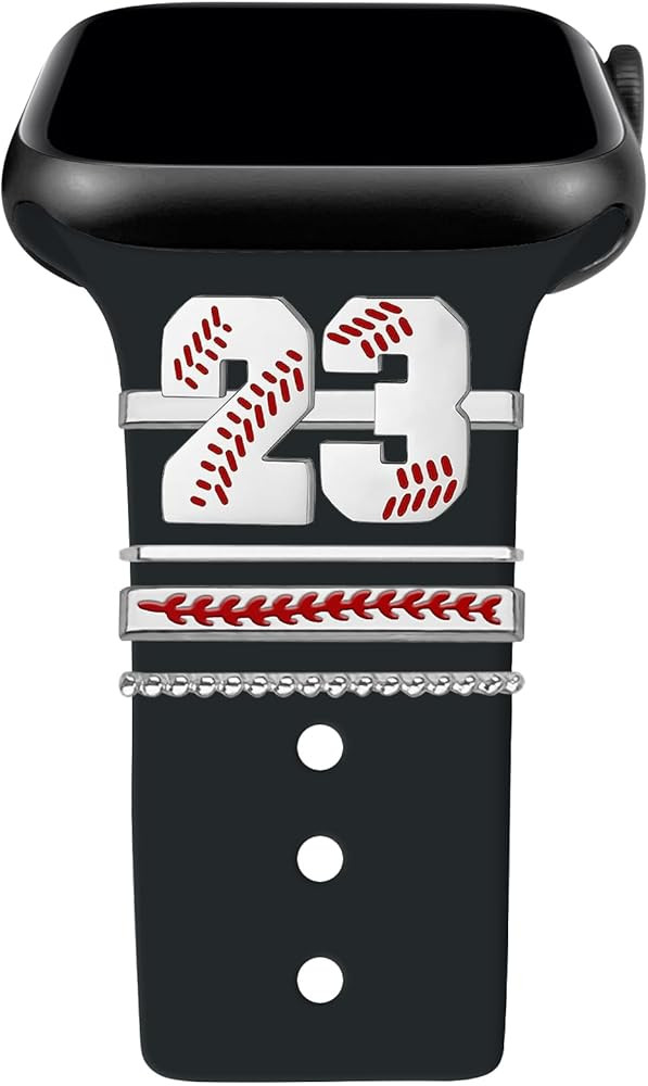 Baseball Number Watch Charms for Boy 00-30 Athletes Jersey Number Decorative Rings Loops Compatib... | Amazon (US)