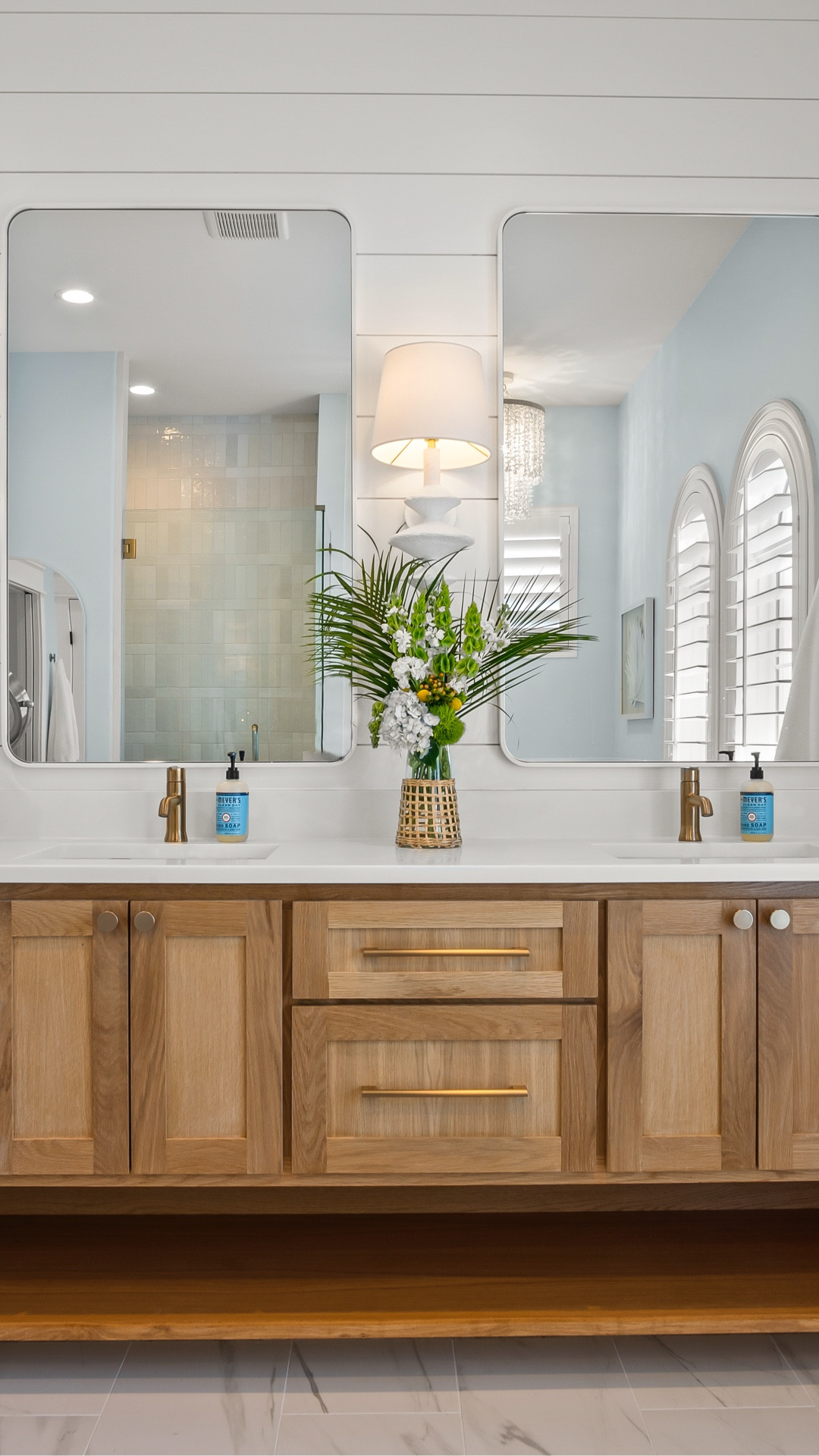 Coastal serenity, but make it a primary bath. 🤍🌊 Clean lines, coastal curves, and calm for days — this primary bath came together exactly how we envisioned it. ✨

#coastal #bathroom #bathroomdesign

#LTKmorningroutine #LTKHome #LTKselfcare
