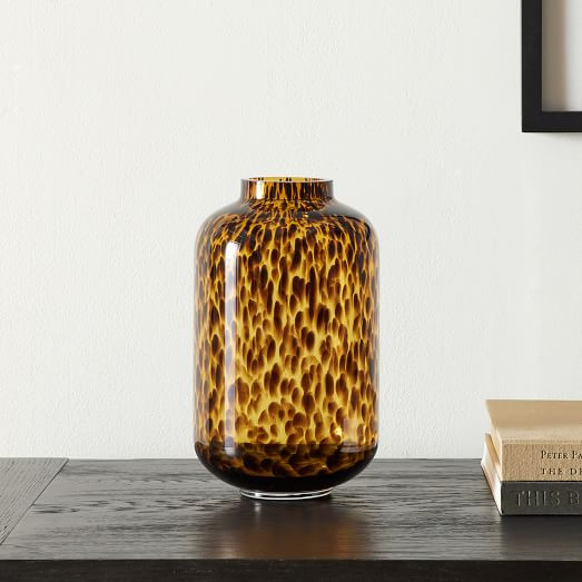 Mari Glass Vases - Tortoise | West Elm (US)