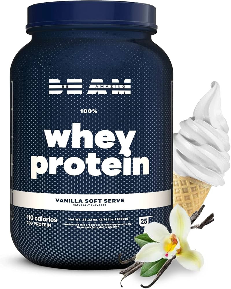 BEAM Be Amazing - Whey Protein Isolate Powder | Soy and Gluten-Free Protein Powder for Muscle Gro... | Amazon (US)