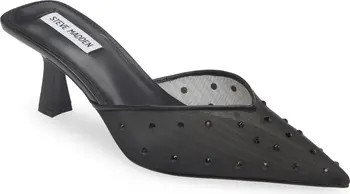 Steve Madden Mod Crystal Embellished Mesh Pointy Toe Mule (Women) | Nordstrom | Nordstrom
