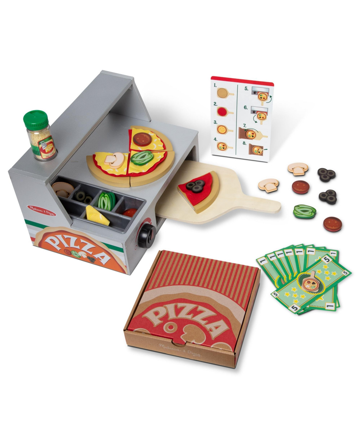 Melissa & Doug Top & Bake Wooden Pizza Counter Play Set-41 Pcs | Macy's