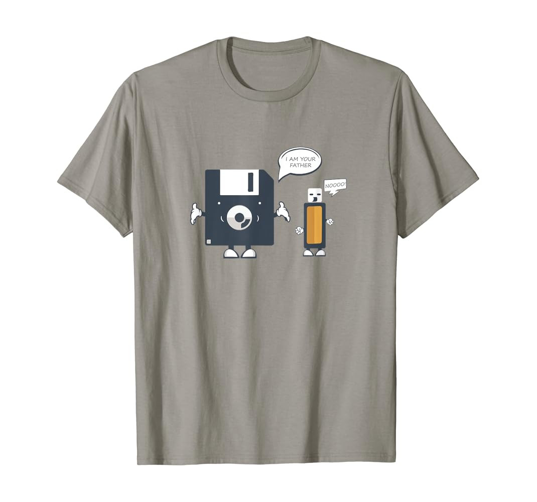 USB Floppy Disk I Am Your Father TShirt |Funny Nerd Geek Tee | Amazon (US)