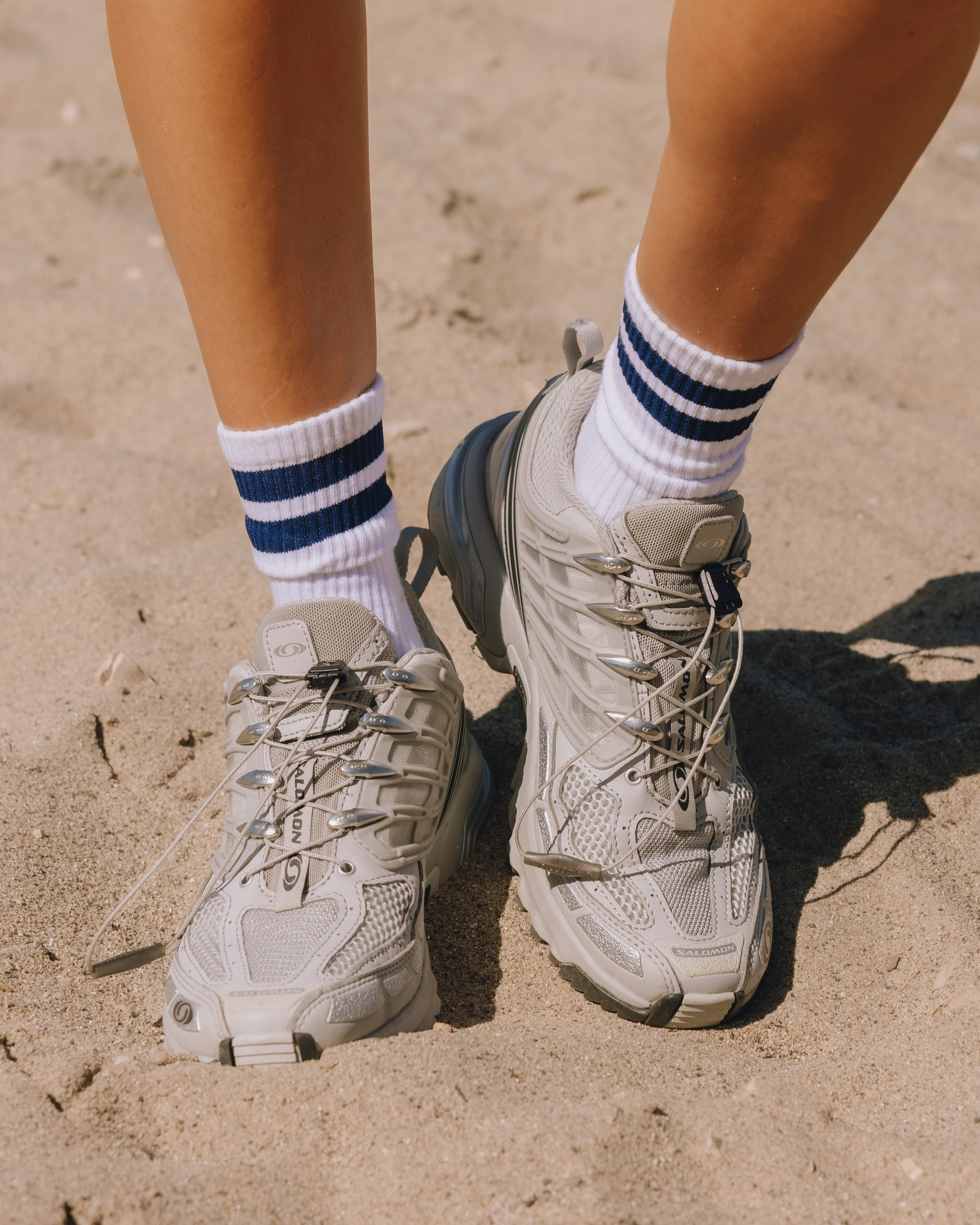 Varsity Socks - White & Navy | Daily Drills