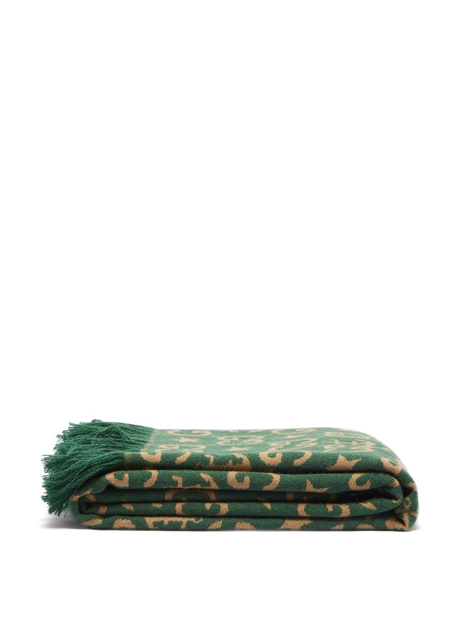 GG and anchor-jacquard blanket | Gucci | Matches (US)