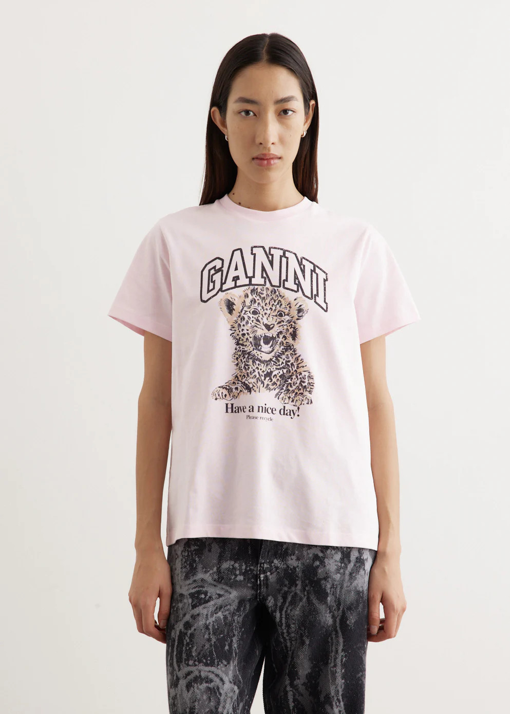 Basic Jersey Leopard Relaxed T-Shirt | Incu