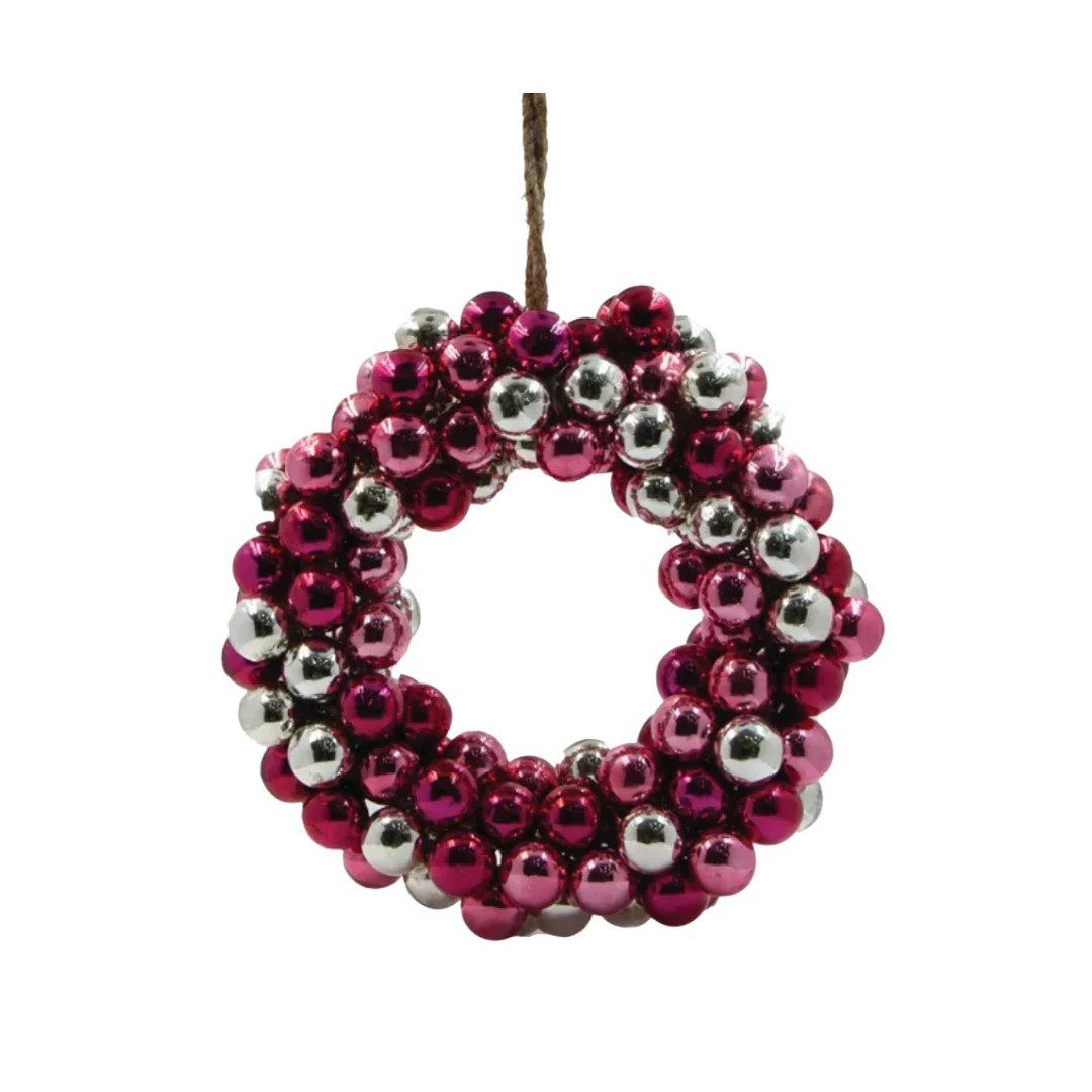 Cherry Berry Glass Wreath | Pink Antlers
