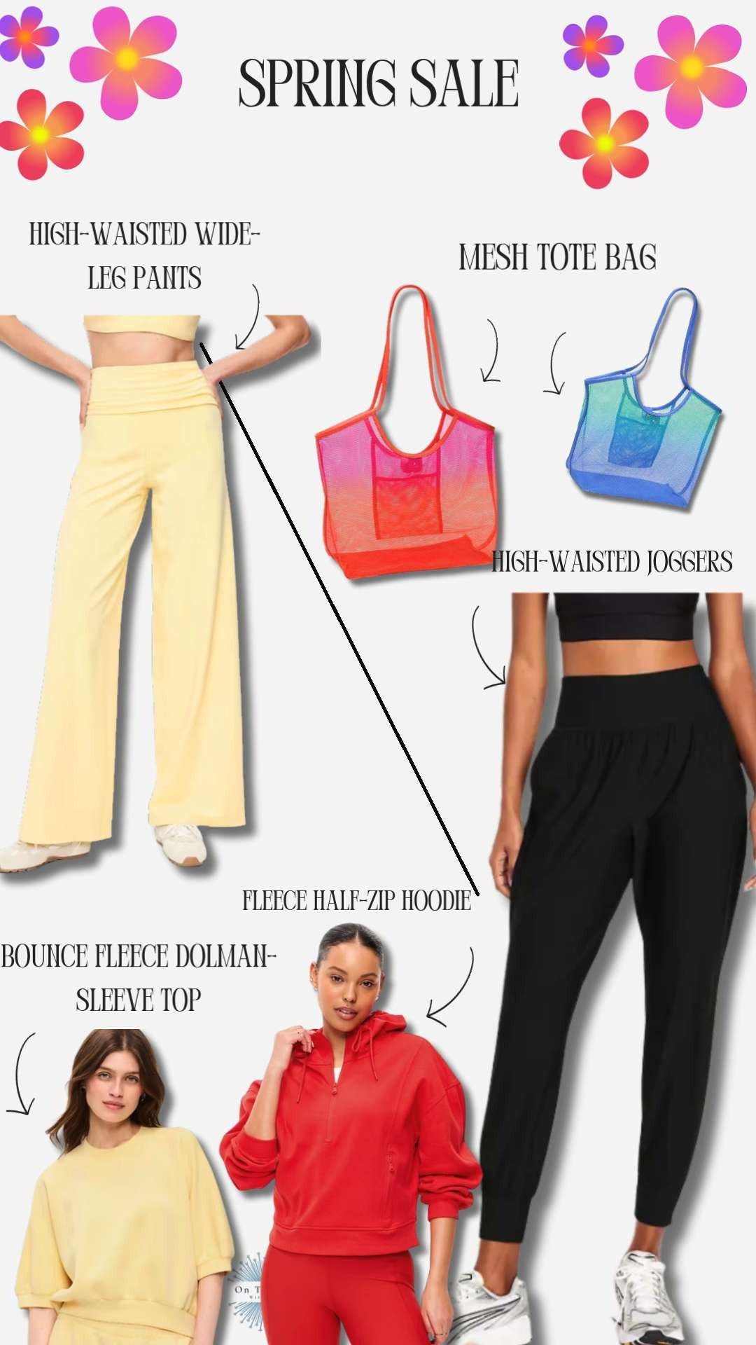 I picked up a few of these bright Spring colors from @oldnavy I love the mesh tote bags in blue and pink & orange ombre. AND everything is on sale at 50% off.  

 #LTKfitnessgoals #LTKSeasonal #LTKSaleAlert