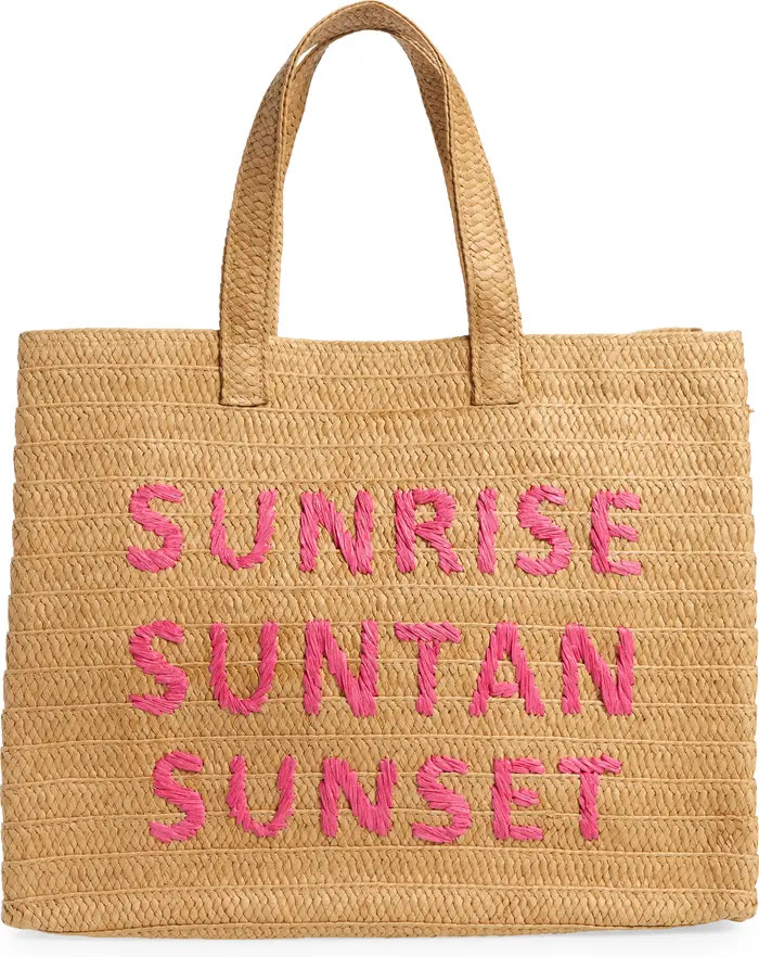 Sunrise, Suntan, Sunset Raffia Tote | Nordstrom