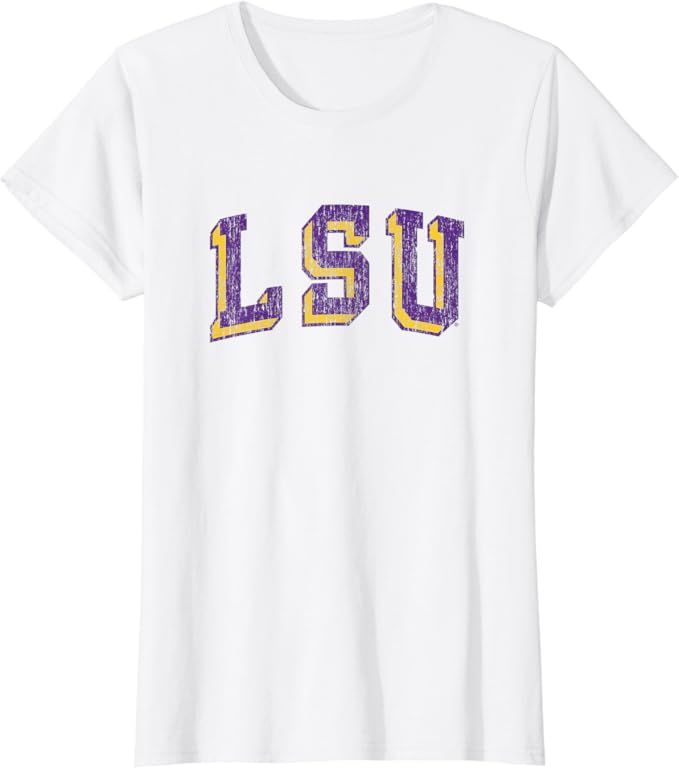LSU Tigers Retro Arch T-Shirt | Amazon (US)