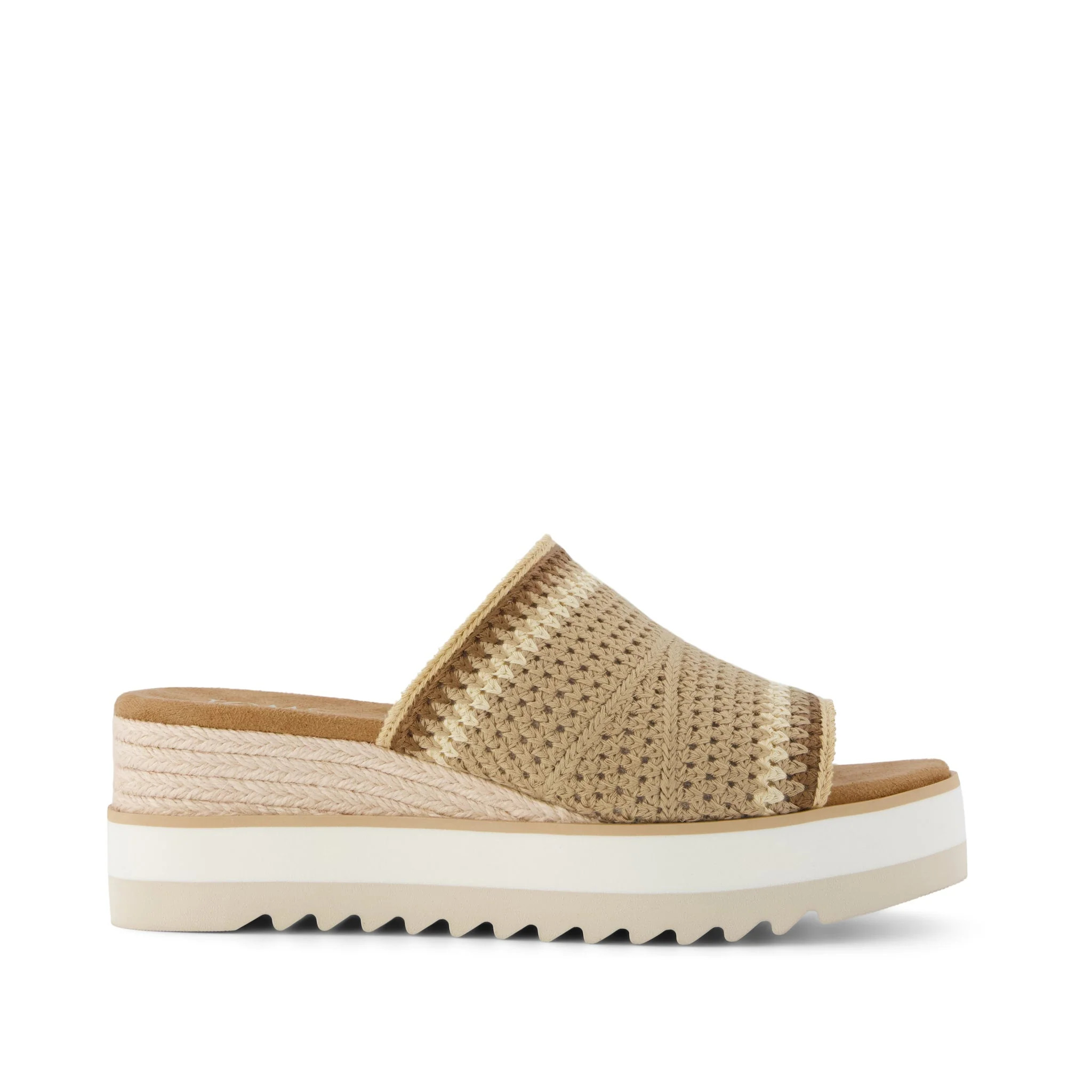 Womens Diana Mule Wedge Sandal Almond Crochet | Toms EMEA