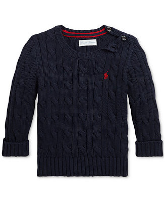 Baby Cotton Cable-Knit Sweater | Macy's