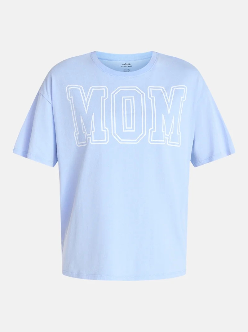 Mother’s Day Women’s College Mom Cotton Graphic Tee from Way to Celebrate, Sizes S-XXXL | Walmart (US)