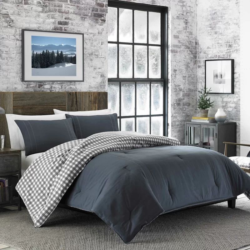 Kingston Standard Cotton 150 TC Reversible Comforter Set | Wayfair North America