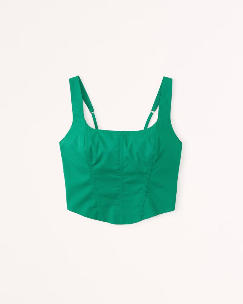 Poplin Corset Tank | Abercrombie & Fitch (US)