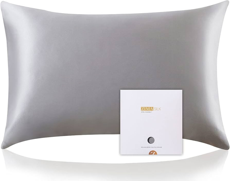 ZIMASILK 100% Mulberry Silk Pillowcase for Hair and Skin Health,Soft and Smooth,Both Sides Premiu... | Amazon (US)