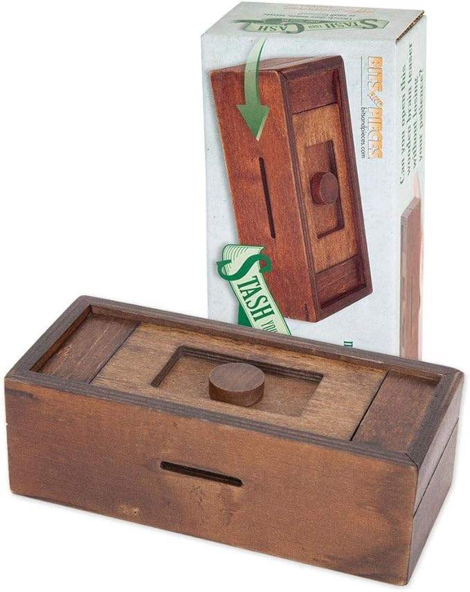 Bits and Pieces - Stash Your Cash - Secret Puzzle Box - Camouflage Your Cash Money Holder - Brain... | Amazon (US)