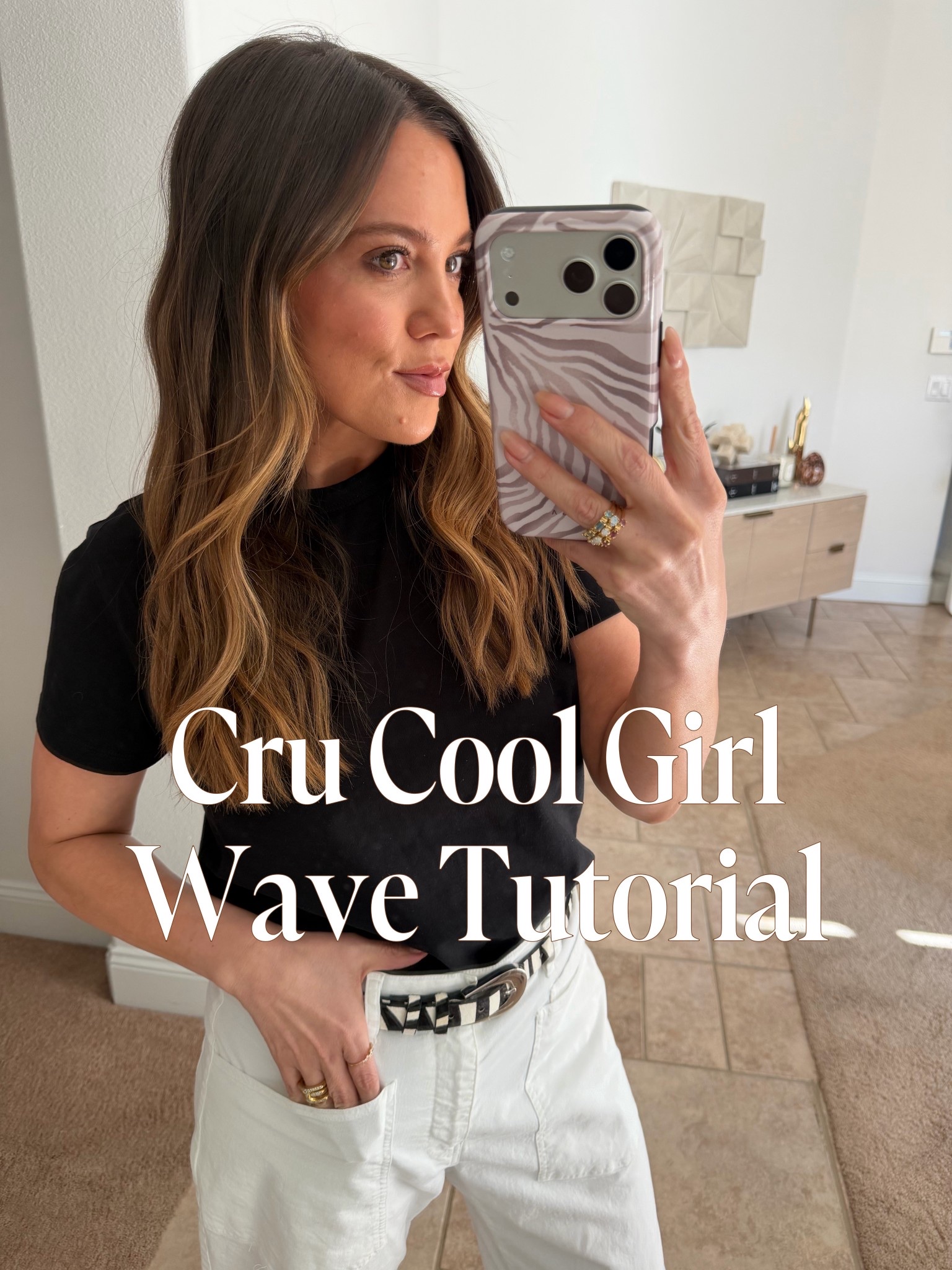 Everything we used to achieve this cool girl wavy look! 