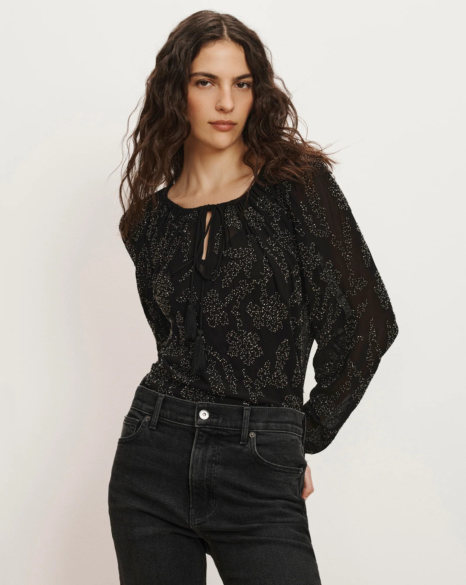 Marlena Beaded Blouse | Veronica Beard
