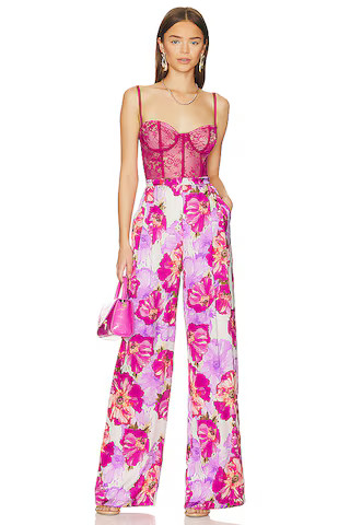 Katie May Tink Jumpsuit in Magenta Poppy from Revolve.com | Revolve Clothing (Global)