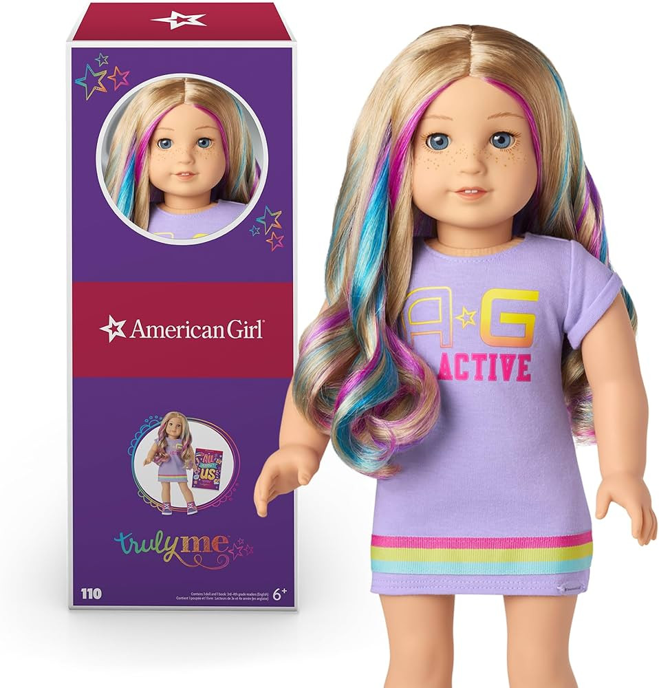 American Girl Truly Me 18-inch Doll #110 with Blue Eyes, Blonde Hair w/Highlights, Light Skin, T-... | Amazon (US)