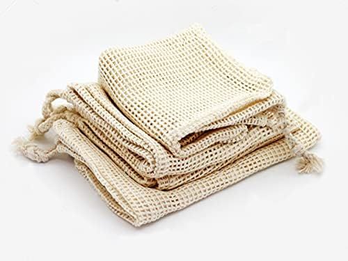 WHITEWRAP Reusable Mesh Bags with Drawstrings | 7"x10" Small |12-Pack |Eco Friendly Bags, Food St... | Amazon (US)