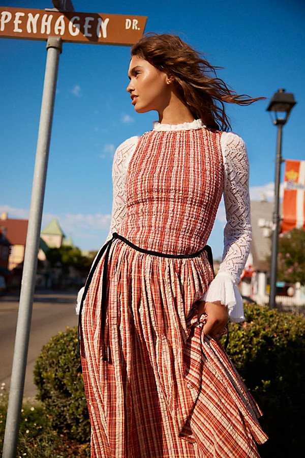 Nightingale Plaid Midi Dress | Free People (Global - UK&FR Excluded)