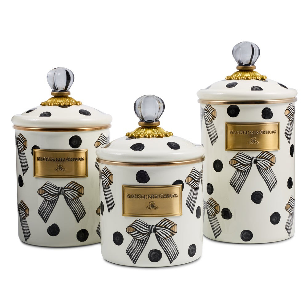 Pretty As a Bow Canisters, Set of 3 | MacKenzie-Childs