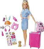 Barbie Dreamhouse Adventures Doll & Accessories, Travel Set with Blonde Fashion Doll, Puppy & 10+ Pi | Amazon (US)
