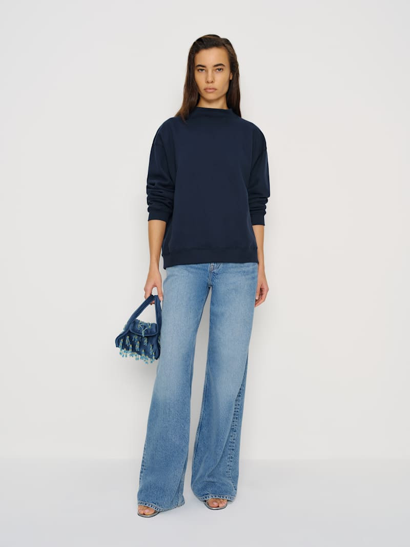 Jade Mock Neck Sweatshirt | Reformation (Global)