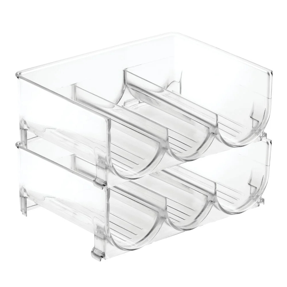 mDesign Plastic Stackable Water Bottle Holder Bin, Storage Organizer for Kitchen Countertops, Cab... | Walmart (US)