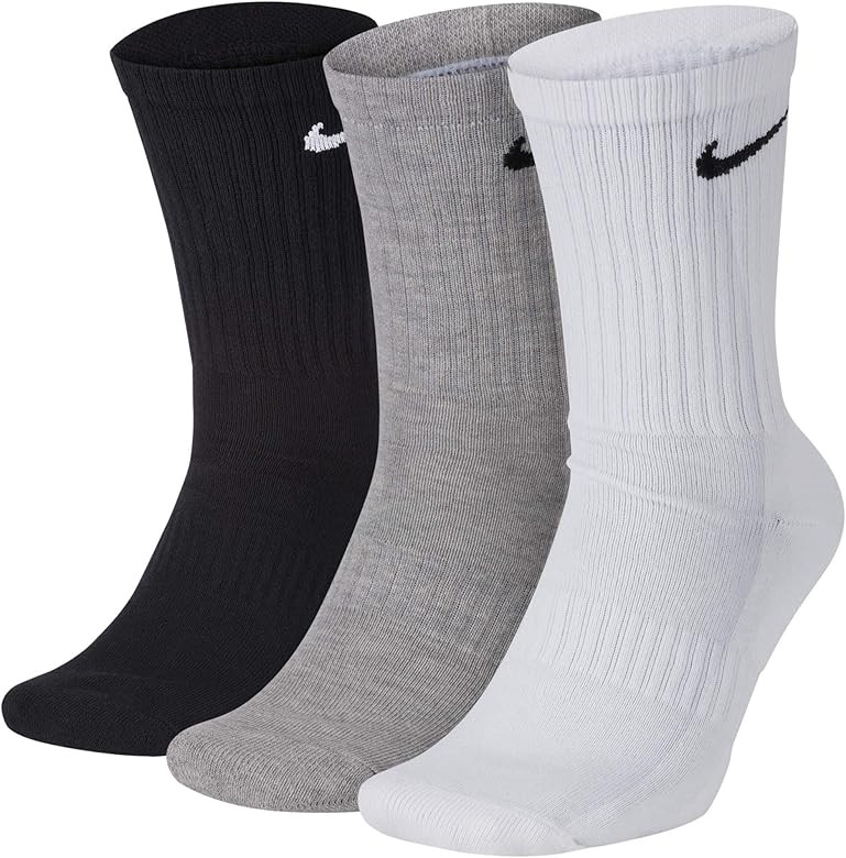 Nike unisex-adult Unisex Nike Everyday Cushion Crew 3 Pair | Amazon (US)