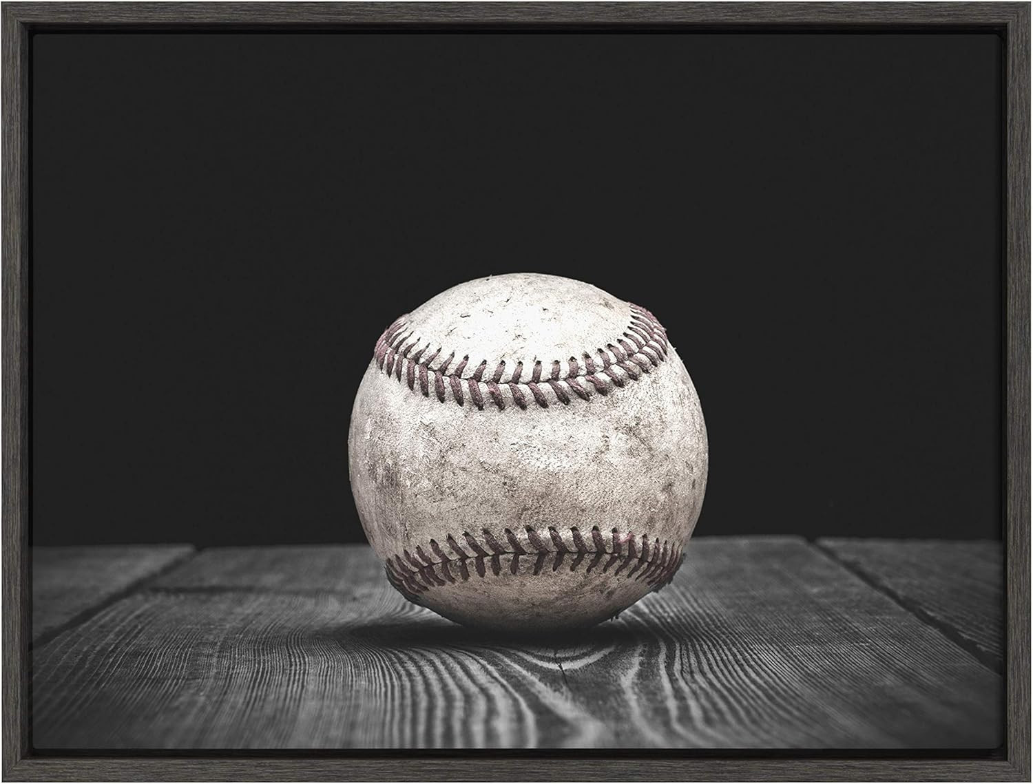 DesignOvation Sylvie Vintage Baseball Framed Canvas by Shawn St. Peter, 18x24 Dark Grey, Transiti... | Amazon (US)
