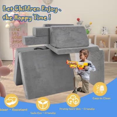 Modular Kids Couch Sofa for Play & Lounging, Ideal for Boys & Girls | Wayfair Professional