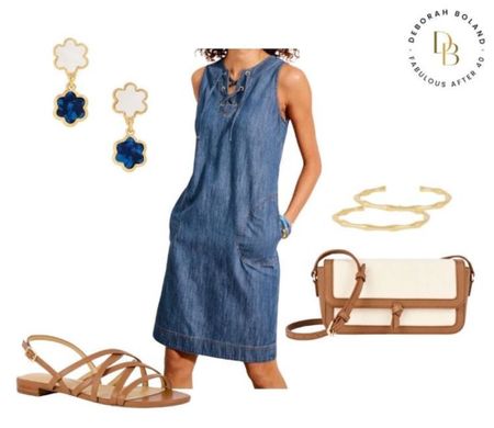 Here’s another gorgeous denim dress to wear this summer. I love the relaxed style of this shift denim dress from @talbots The longer length is definitely more favourable with gals our age and the lace up detail adds a gorgeous sporty touch.

Add a classy structured crossbody bag and these natural sandals from @talbots to elevate this casual everyday summer dress.


#LTKSeasonal #LTKOver40
