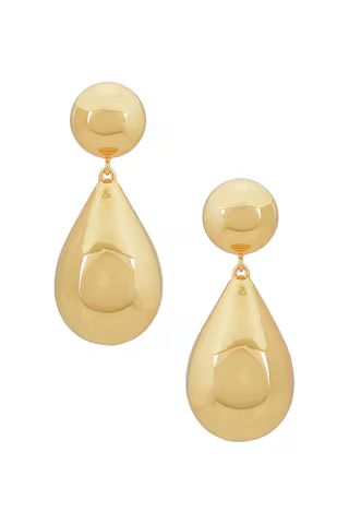 Lele Sadoughi Small Dome Teardrop Earrings in Gold | FWRD | FWRD 