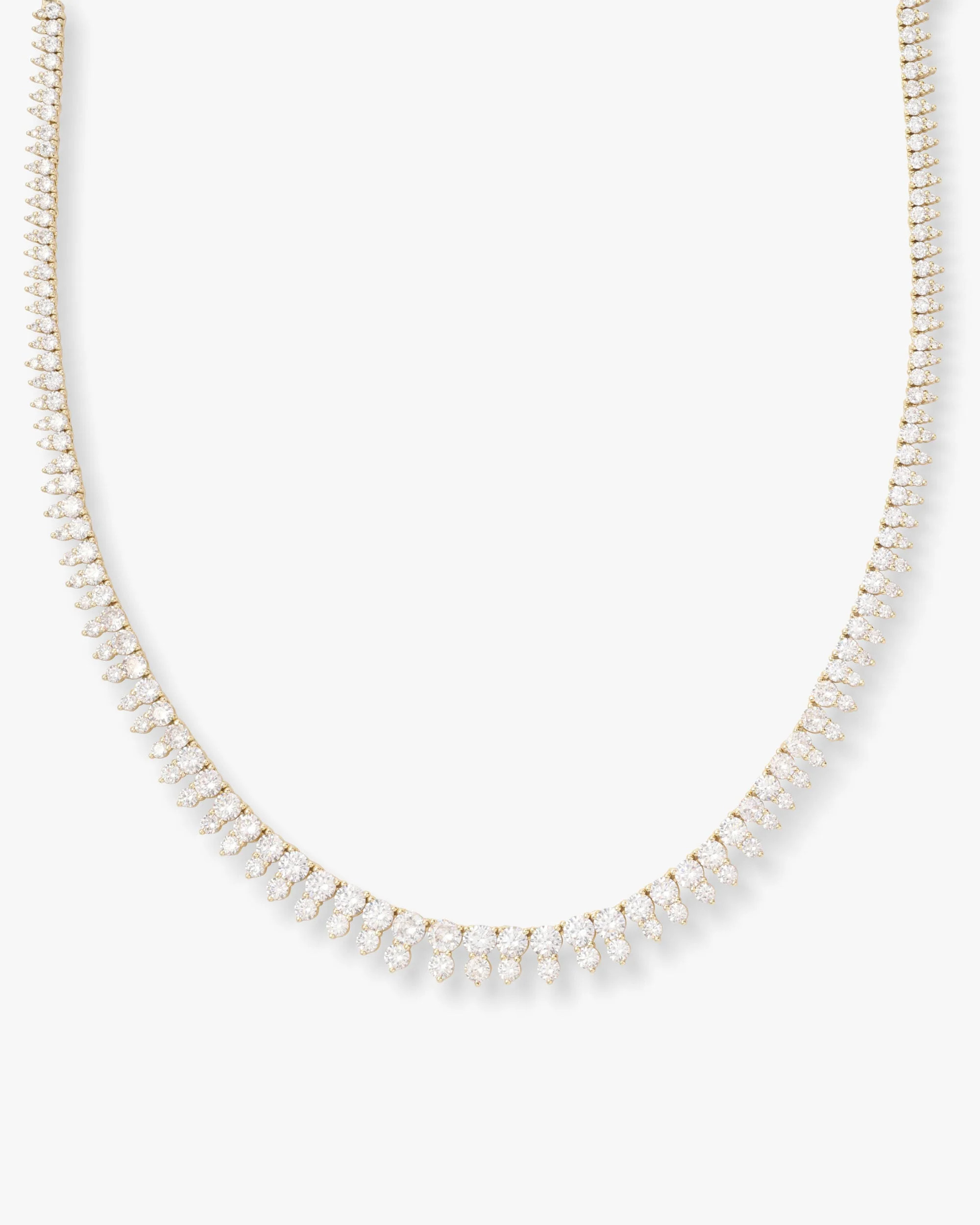She's an Icon Riviera Tennis Necklace 16" - Gold|White Diamondettes | Melinda Maria Jewelry