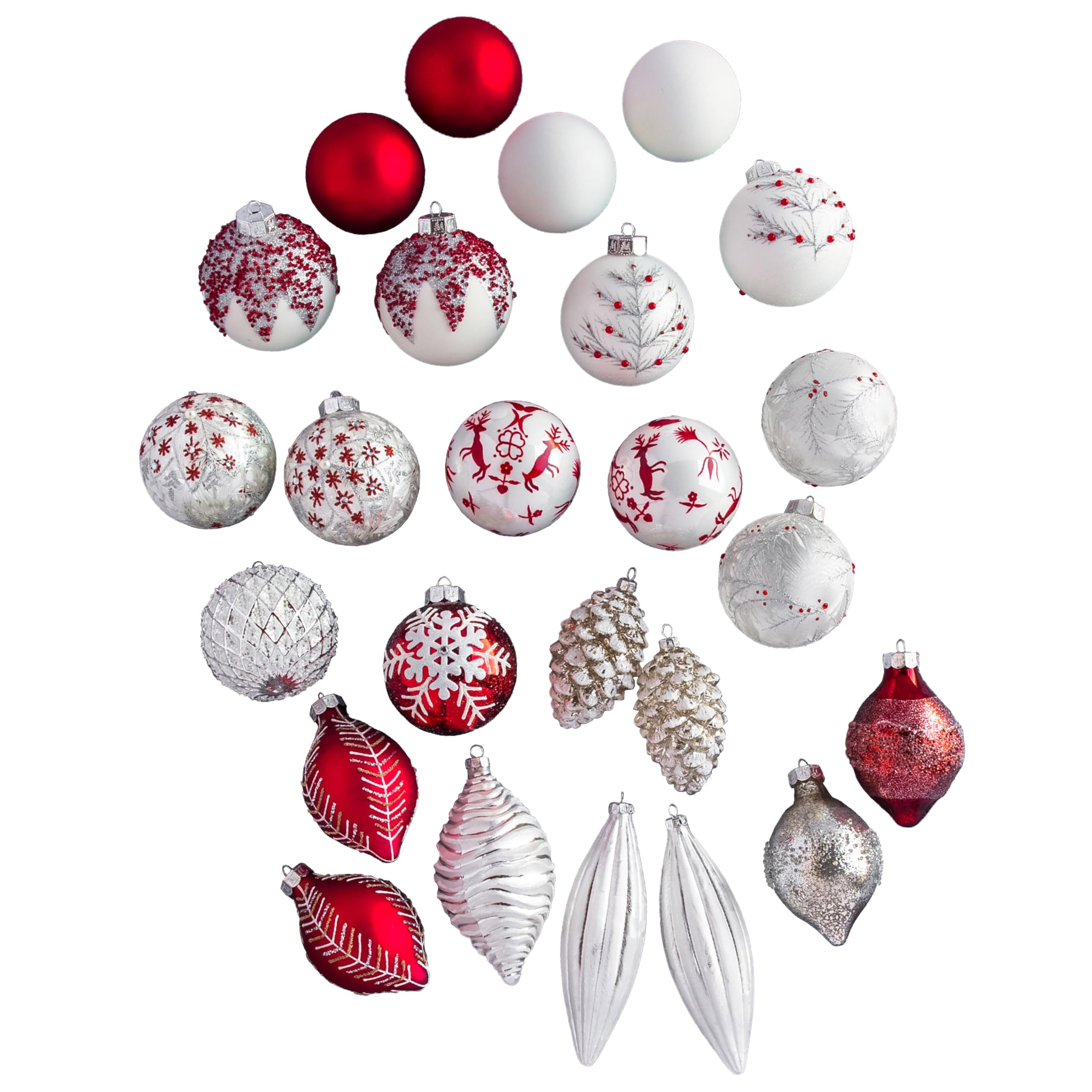Balsam Hill Nordic Frost Ornaments - Vintage Glass Ball Christmas Ornaments with Beading & Glitte... | Amazon (US)