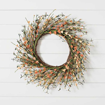 Click for more info about Peach Swirl Wreath